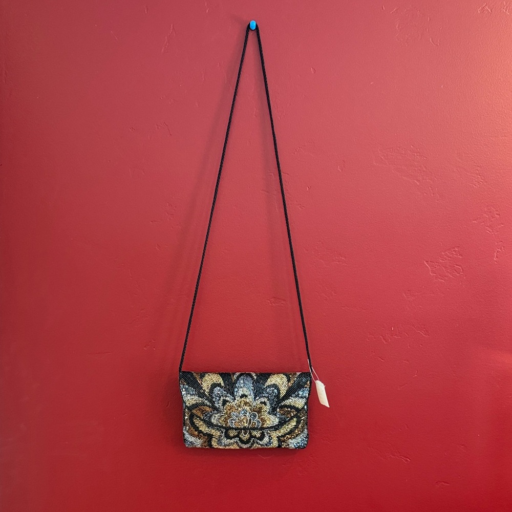 Robinson’s Elegant Vintage 80’s Beaded Floral Women's Bag - Picture 3 of 7